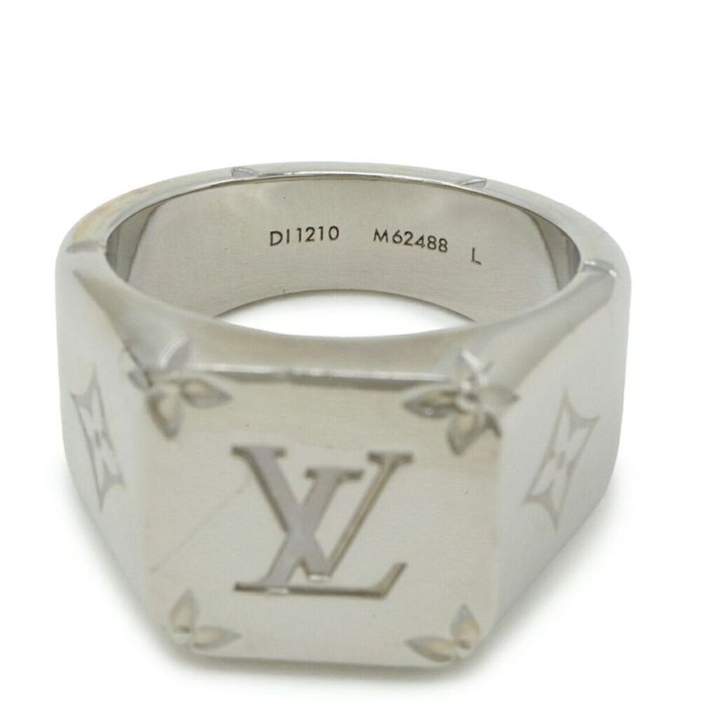 Louis Vuitton Signet Ring Silver Metal - Picture 4 of 6